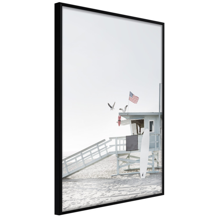 Wall Poster Santa Monica Beach - landscape of an American lifeguard hut on the beach 137843 additionalImage 4