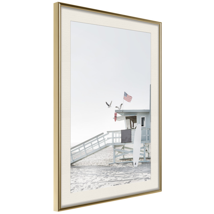 Wall Poster Santa Monica Beach - landscape of an American lifeguard hut on the beach 137843 additionalImage 3