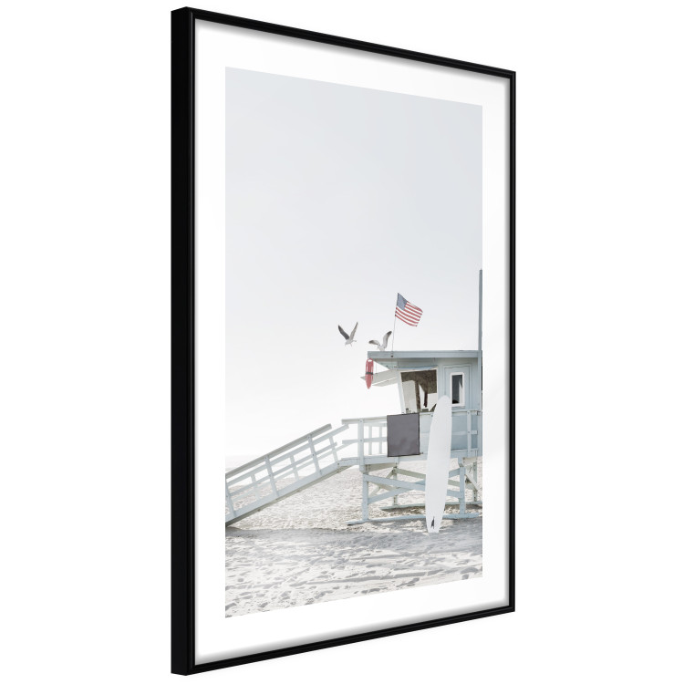 Wall Poster Santa Monica Beach - landscape of an American lifeguard hut on the beach 137843 additionalImage 5