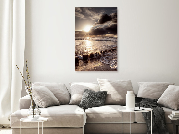 Canvas Broken Passion (1-piece) Vertical - sunset and sea 137943 additionalImage 3