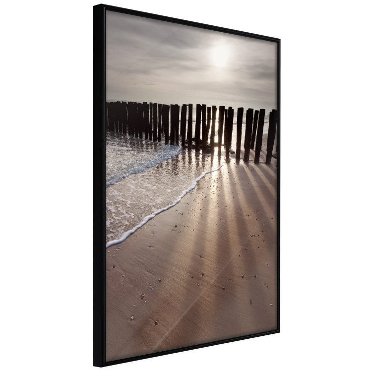 Poster Light of Hope - seascape of a beach against a setting sun 138043 additionalImage 2