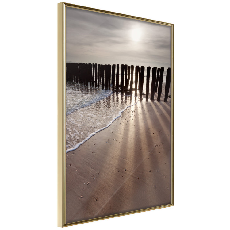 Poster Light of Hope - seascape of a beach against a setting sun 138043 additionalImage 3