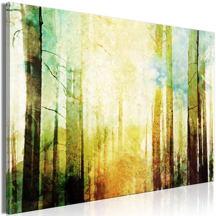 Canvas Art Print Leafless Forest (1-piece) Wide - beautiful landscape among bare trees 138343 additionalImage 2