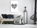 Canvas Print Let's Love Each Other (1-piece) Vertical - black and white heart with text 142443 additionalThumb 3