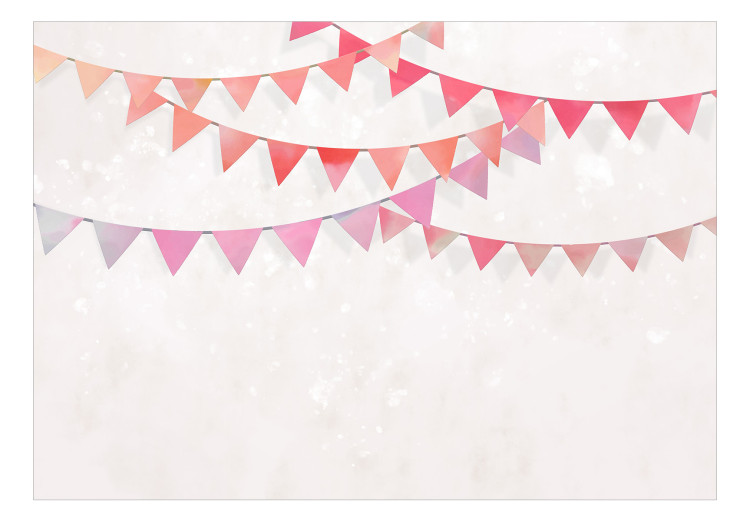 Wall Mural Kids' flags - flags in shades of pink on white background 143743 additionalImage 1