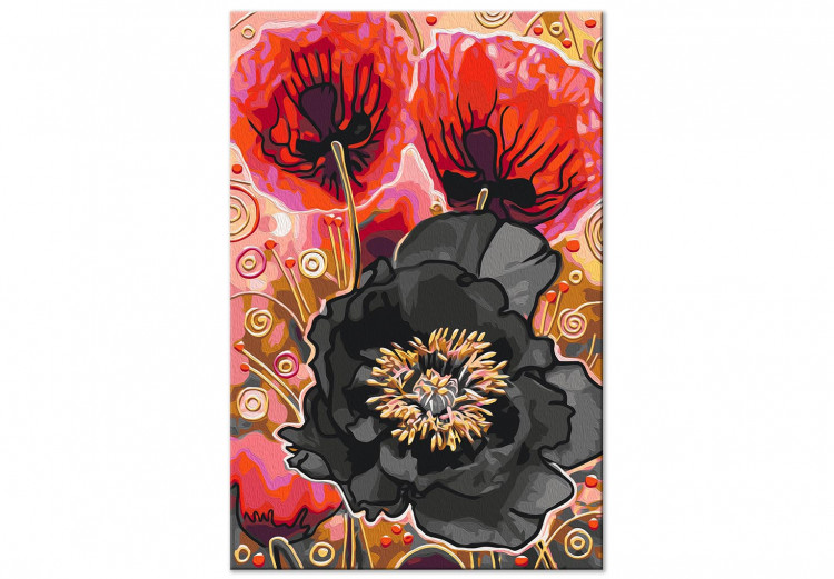Paint by number Blooming Poppies - Three Flowers and Black, Red and Gold Accessories 144143 additionalImage 4