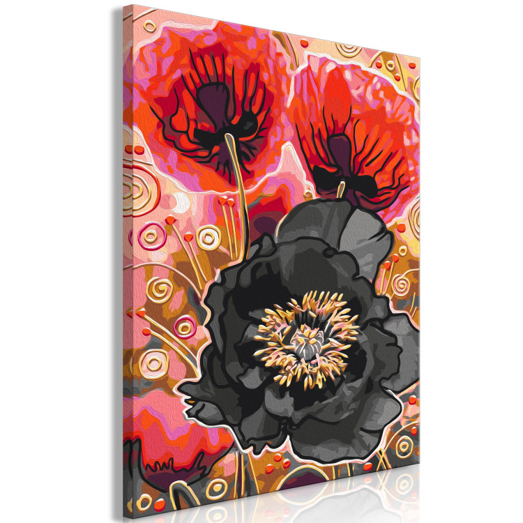 Paint by number Blooming Poppies - Three Flowers and Black, Red and Gold Accessories 144143 additionalImage 6