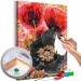 Paint by number Blooming Poppies - Three Flowers and Black, Red and Gold Accessories 144143