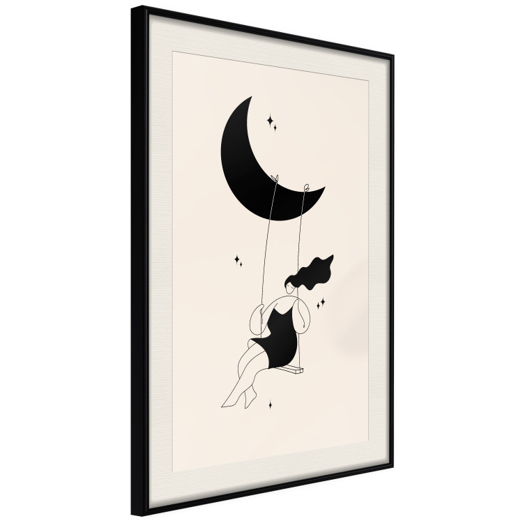 Wall Poster Fun - Girl Swinging on the Moon Surrounded by Stars 146143 additionalImage 8