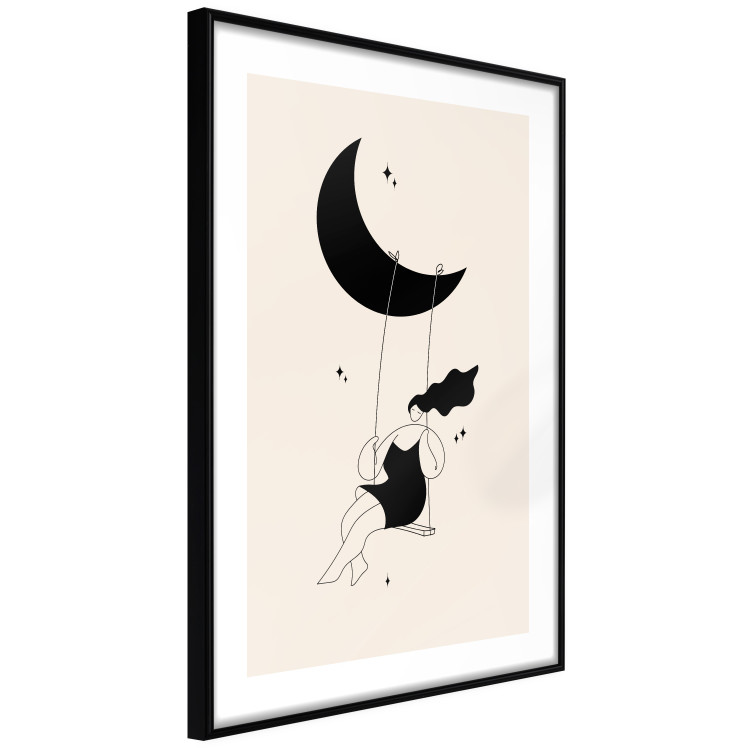 Wall Poster Fun - Girl Swinging on the Moon Surrounded by Stars 146143 additionalImage 9