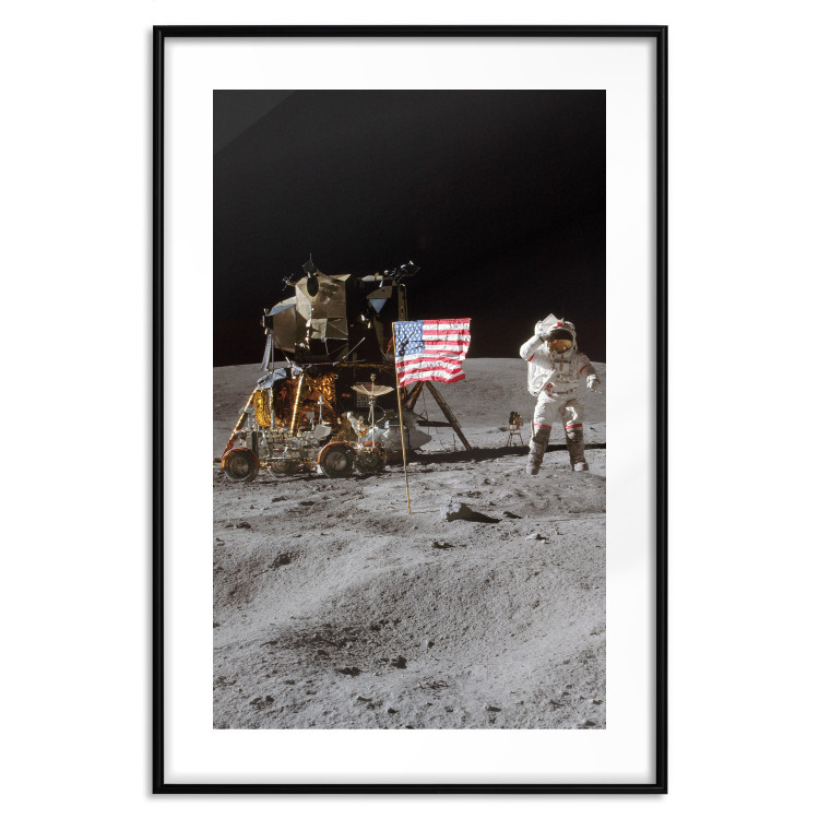 Wall Poster Moon Landing - Photo of the Ship, Astronaut and Flag in Space 146243 additionalImage 20