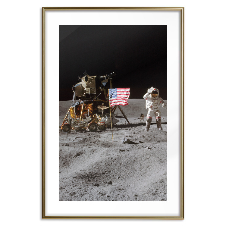 Wall Poster Moon Landing - Photo of the Ship, Astronaut and Flag in Space 146243 additionalImage 19
