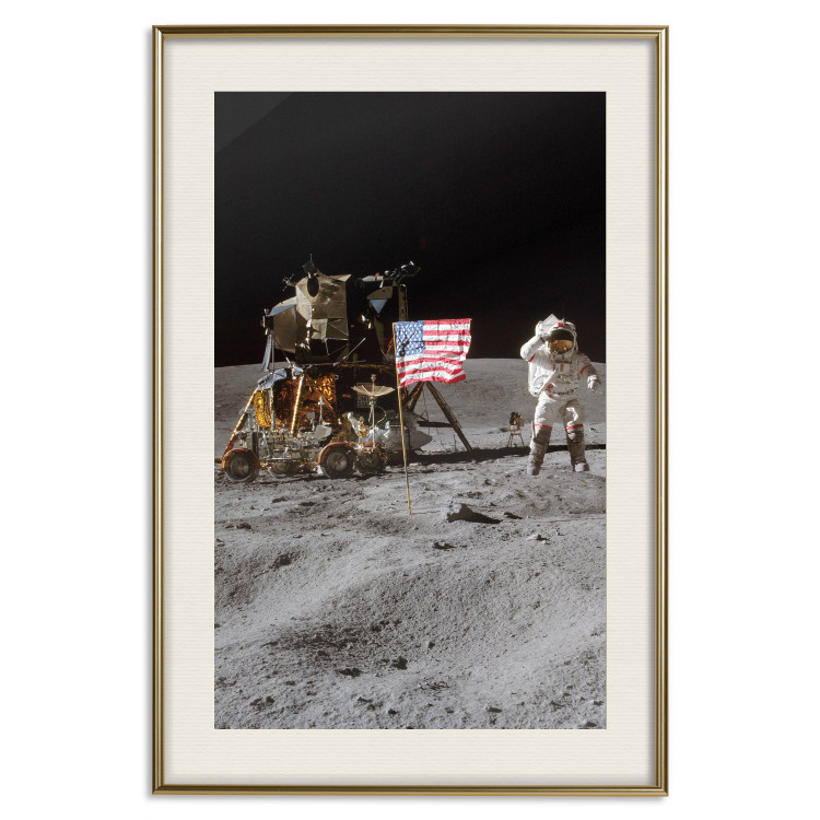 Wall Poster Moon Landing - Photo of the Ship, Astronaut and Flag in Space 146243 additionalImage 27
