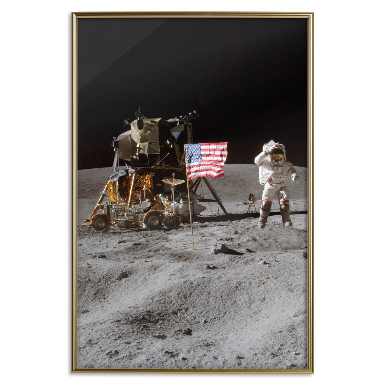 Wall Poster Moon Landing - Photo of the Ship, Astronaut and Flag in Space 146243 additionalImage 17