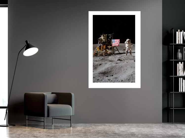 Wall Poster Moon Landing - Photo of the Ship, Astronaut and Flag in Space 146243 additionalImage 12