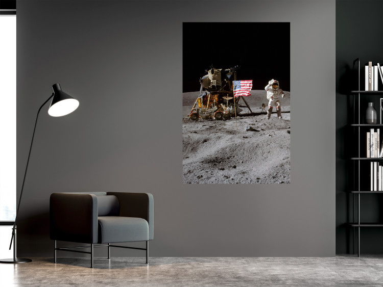 Wall Poster Moon Landing - Photo of the Ship, Astronaut and Flag in Space 146243 additionalImage 11