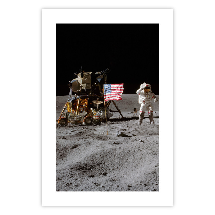 Wall Poster Moon Landing - Photo of the Ship, Astronaut and Flag in Space 146243 additionalImage 15