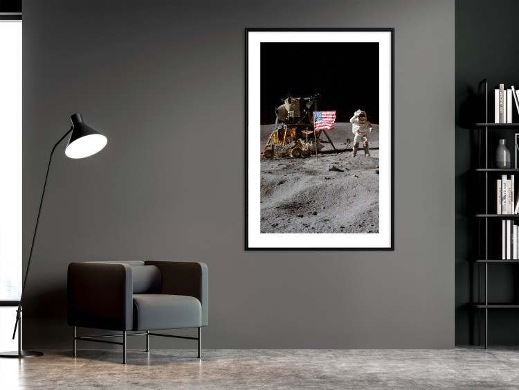 Wall Poster Moon Landing - Photo of the Ship, Astronaut and Flag in Space 146243 additionalImage 9