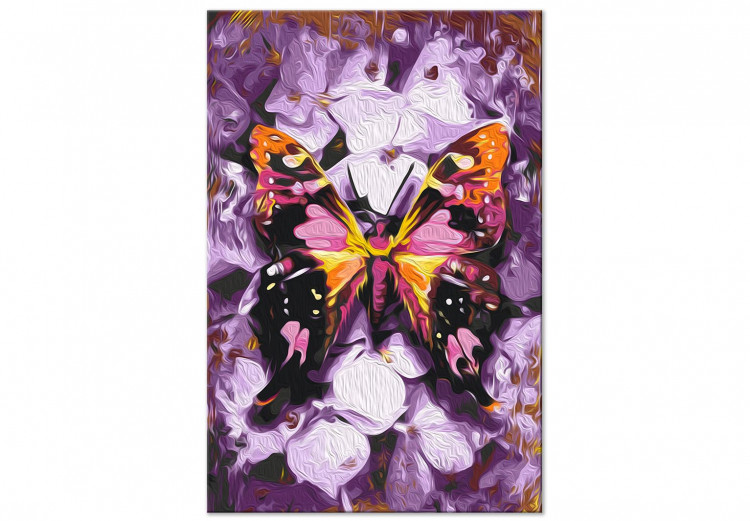 Paint by number Harmony - Purple Butterfly on a Background of Purple Flower Petals 146543 additionalImage 3