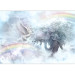 Photo Wallpaper Unicorn and Magic Tree - Blue and Rainbow Land in the Clouds 148543 additionalThumb 3