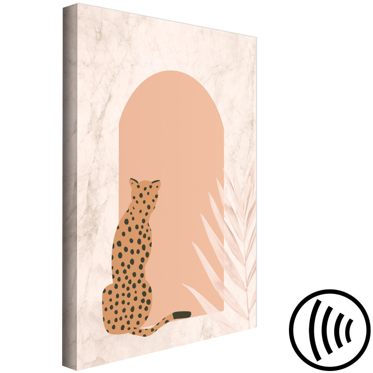 Canvas Sitting Cheetah (1-piece) - inverted wild cat and marble background 148843 additionalImage 6