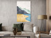Canvas Art Print Abstract Landscape - Beach, Mountains and Ocean Against a Light Gray Sky 149743 additionalThumb 3