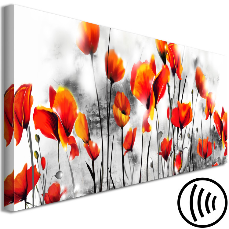 Canvas Print Impression With Poppies (1 Part) Narrow 149943 additionalImage 6