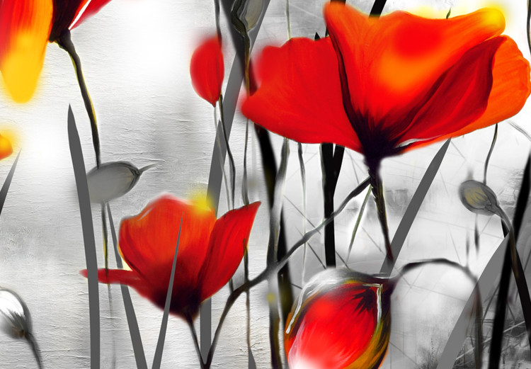 Canvas Print Impression With Poppies (1 Part) Narrow 149943 additionalImage 5