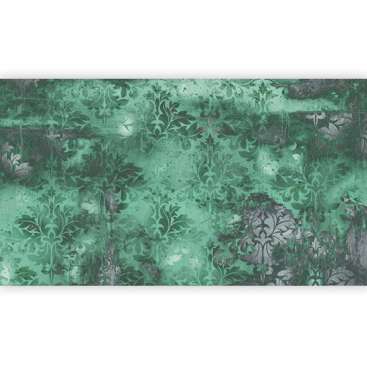 Photo Wallpaper Green motif - background with numerous ornaments and grey scratch effect 88743 additionalImage 1