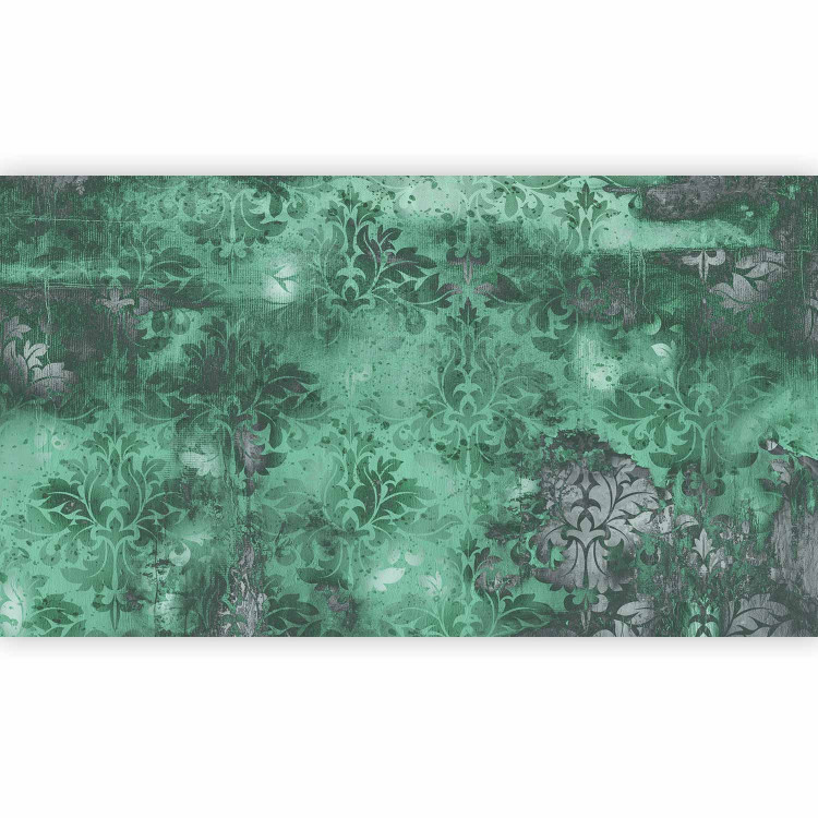 Photo Wallpaper Green motif - background with numerous ornaments and grey scratch effect 88743 additionalImage 5
