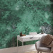 Photo Wallpaper Green motif - background with numerous ornaments and grey scratch effect 88743 additionalThumb 4