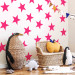 Wall Mural Star pink dreams - a pattern of figures with pink stars on a white background 90243 additionalThumb 6
