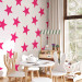 Wall Mural Star pink dreams - a pattern of figures with pink stars on a white background 90243 additionalThumb 4