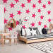Wall Mural Star pink dreams - a pattern of figures with pink stars on a white background 90243 additionalThumb 5