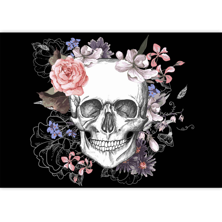 Wall Mural Skull and Flowers 107853 additionalImage 3