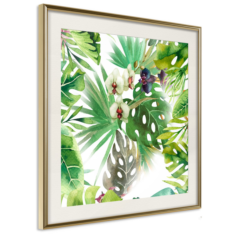 Wall Poster Tropical shadow (square) - botanical composition with green leaves 114353 additionalImage 3