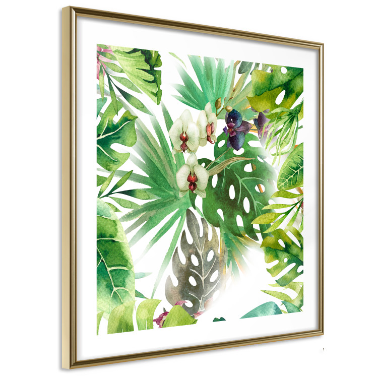 Wall Poster Tropical shadow (square) - botanical composition with green leaves 114353 additionalImage 7
