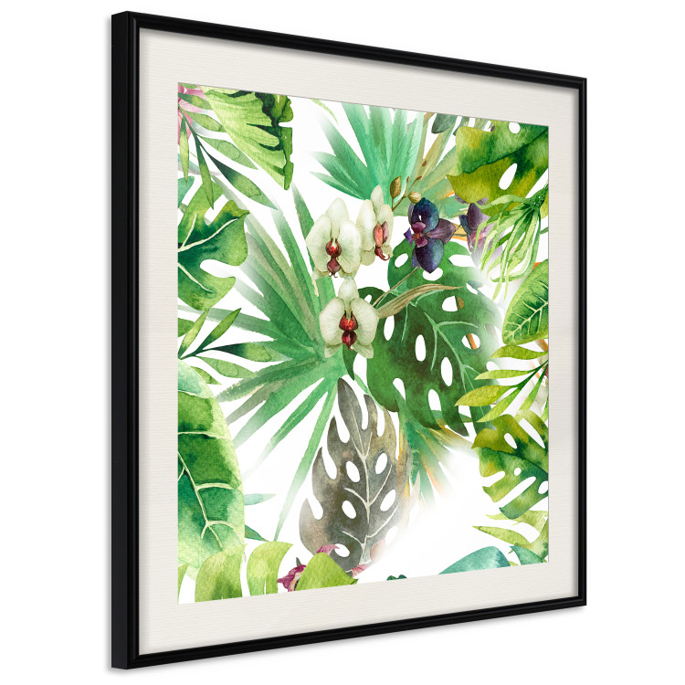 Wall Poster Tropical shadow (square) - botanical composition with green leaves 114353 additionalImage 2