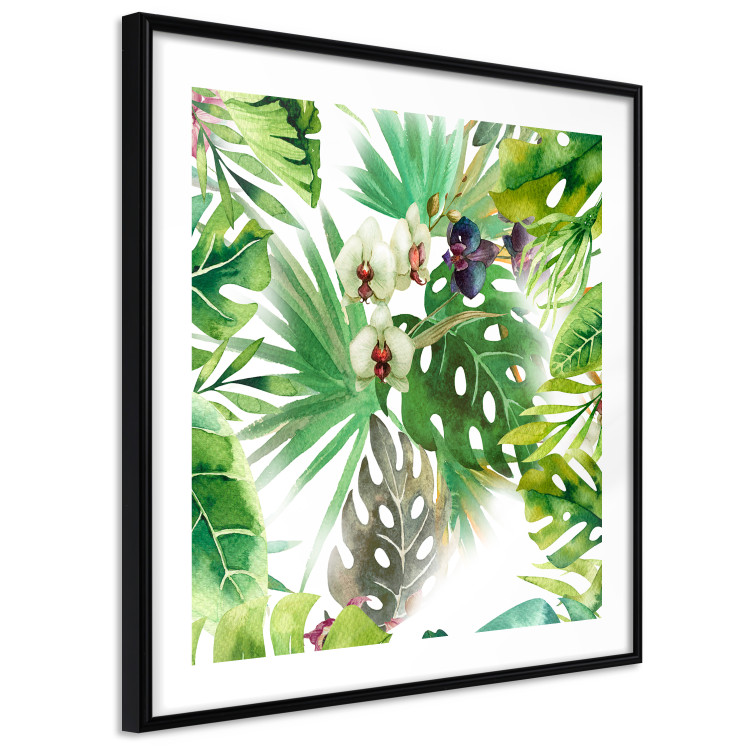 Wall Poster Tropical shadow (square) - botanical composition with green leaves 114353 additionalImage 4