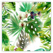 Wall Poster Tropical shadow (square) - botanical composition with green leaves 114353