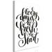 Canvas Art Print Life motto - black and white ''Every day a fresh start'' inscription 114653 additionalThumb 2