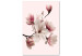 Canvas Art Print Spring Greeting (1-part) - Magnolia Flower in Delicate Hue 117153