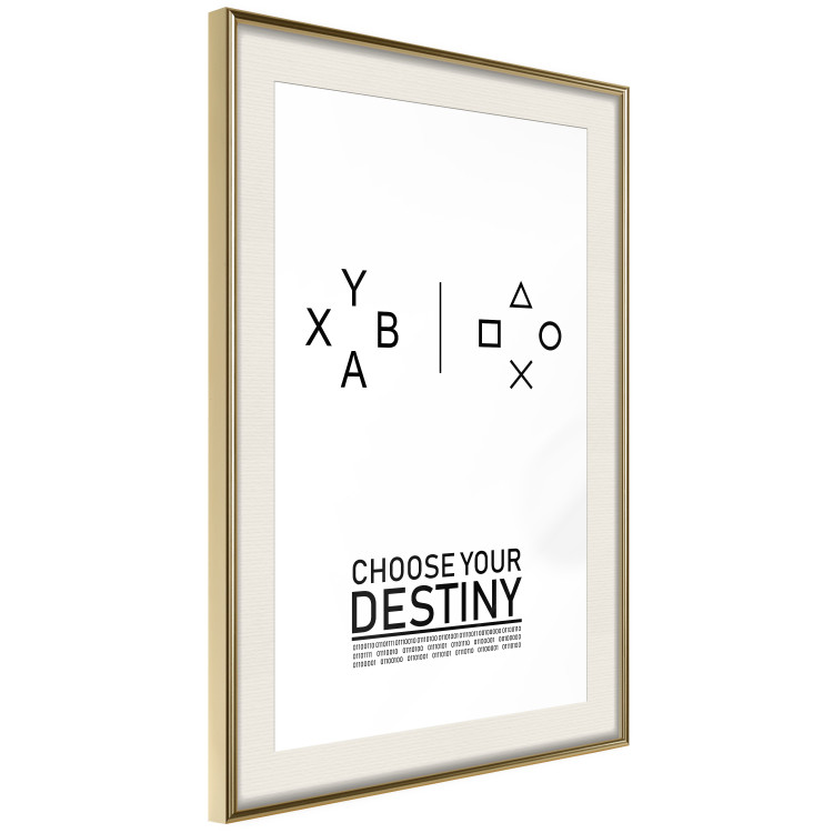 Wall Poster Choose your destiny - black and white composition with English text 117553 additionalImage 2