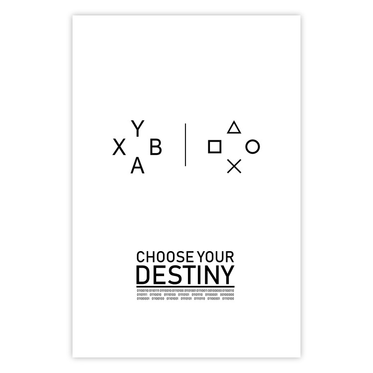 Wall Poster Choose your destiny - black and white composition with English text 117553 additionalImage 19
