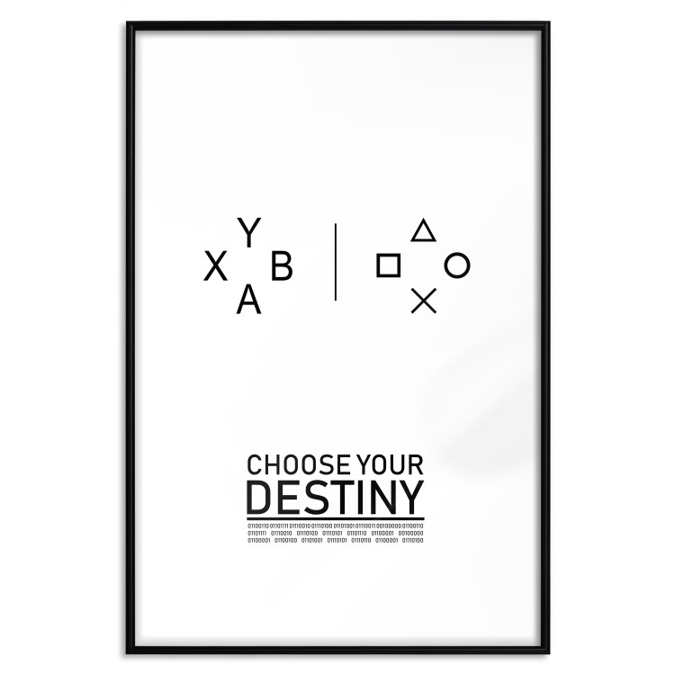 Wall Poster Choose your destiny - black and white composition with English text 117553 additionalImage 15