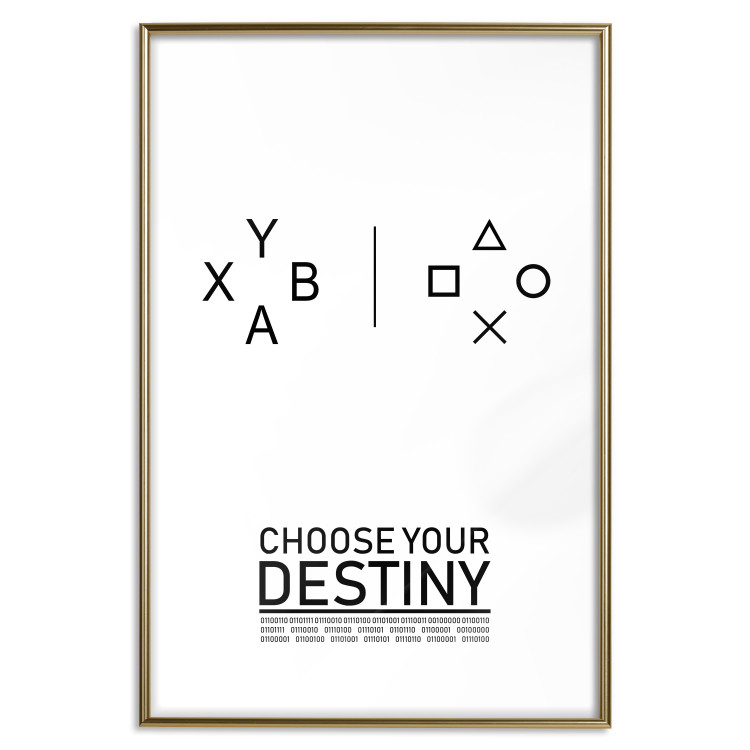 Wall Poster Choose your destiny - black and white composition with English text 117553 additionalImage 20