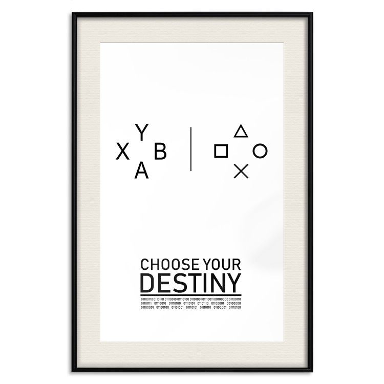 Wall Poster Choose your destiny - black and white composition with English text 117553 additionalImage 18