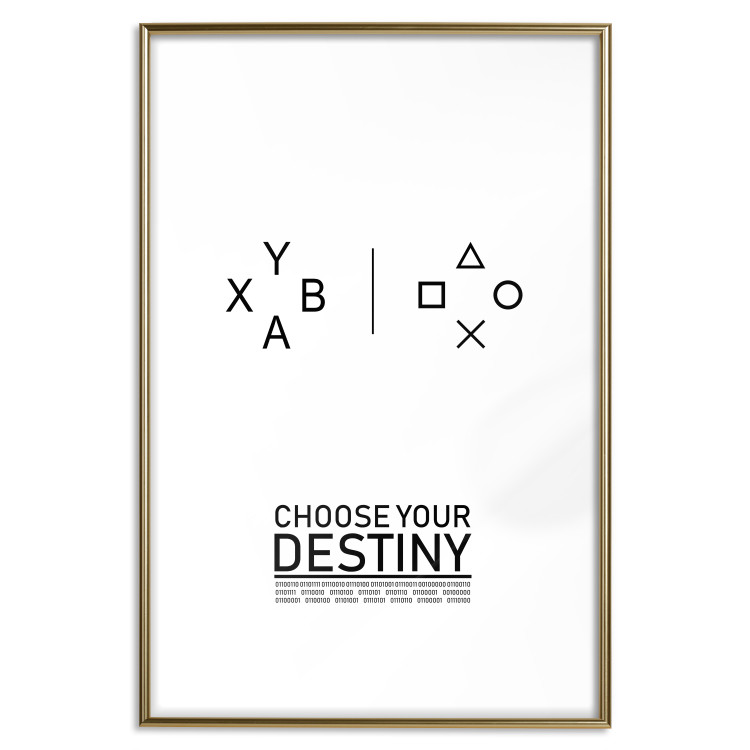 Wall Poster Choose your destiny - black and white composition with English text 117553 additionalImage 16