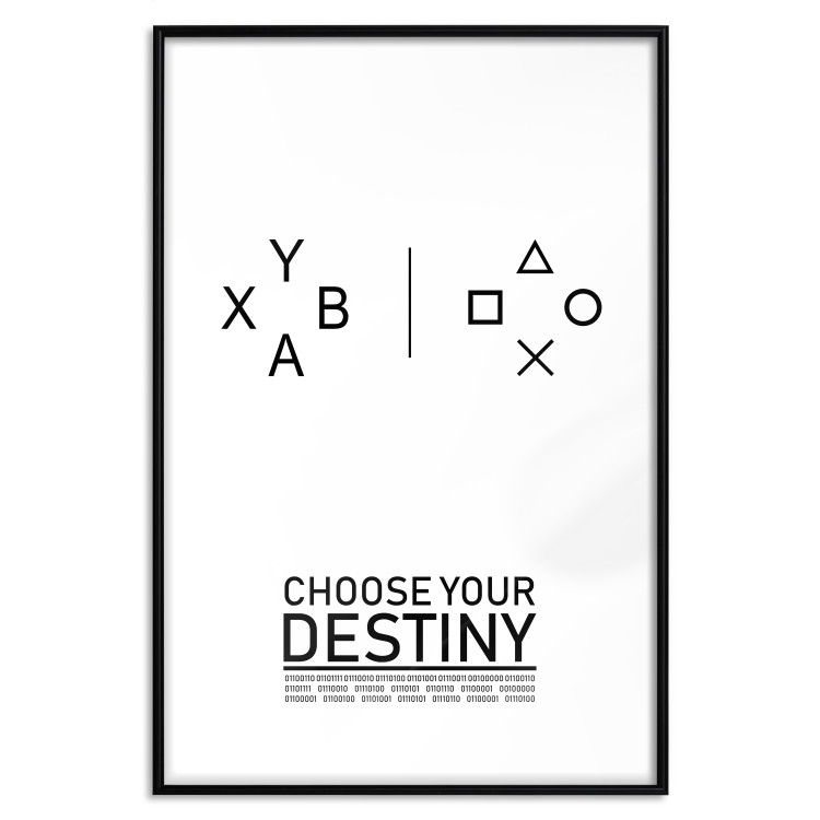 Wall Poster Choose your destiny - black and white composition with English text 117553 additionalImage 24