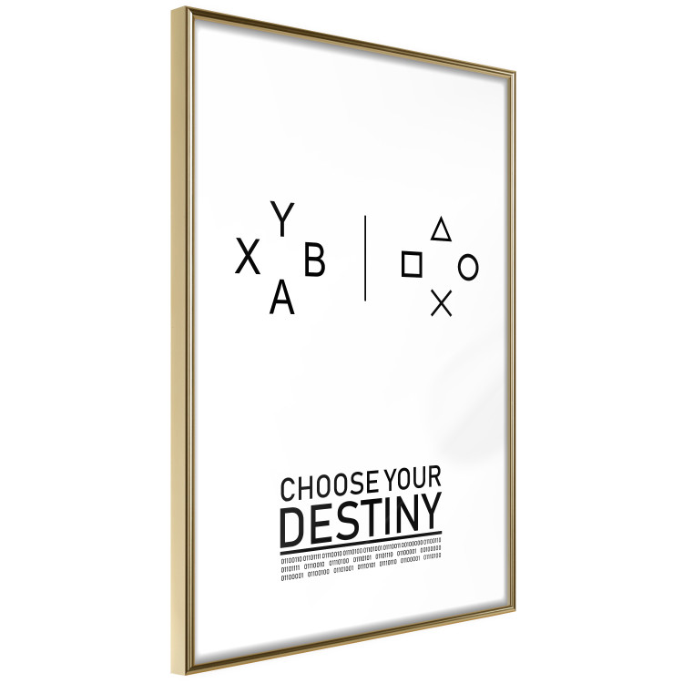 Wall Poster Choose your destiny - black and white composition with English text 117553 additionalImage 12